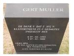 MULLER Gert 1953-2000
