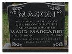 MASON Maud Margaret 1909-1985