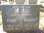 ? Ponie 1909-1995 & Raubie 1914-1995