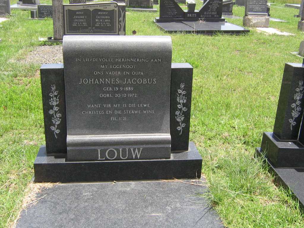 LOUW Johannes Jacobus 1889-1972