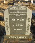 KOEKEMOER Aletha C.M. 1923-1989