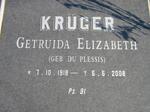 KRUGER Gertruida Elizabeth nee DU PLESSIS 1918-2008