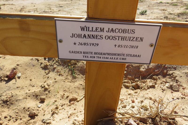 OOSTHUIZEN Willem Jacobus Johannes 1929-2018