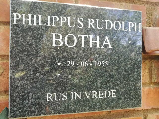 BOTHA Philippus Rudolph 1955-
