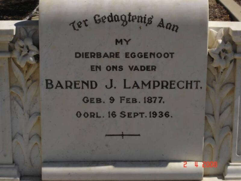 LAMPRECHT Barend J. 1877-1936