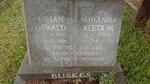 BUSKES Johan Oswald 1910-1991 & Johanna Aleta M. 1910-1993