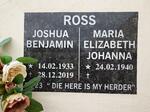 ROSS Joshua Benjamin 1933-2019 & Maria Elizabeth Johanna 1940-