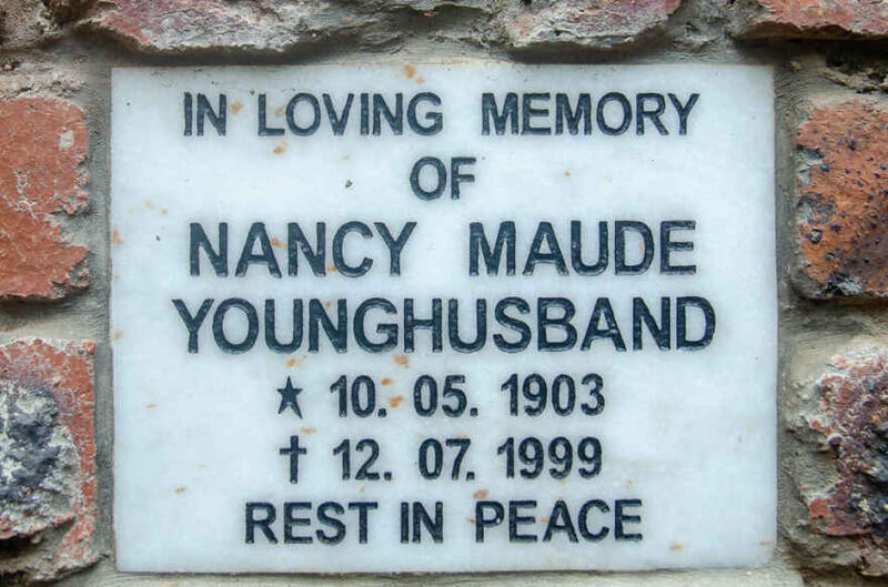 YOUNGHUSBAND Nancy Maude 1903-1999