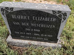 WESTHUIZEN Beatrice Elizabeth, van der nee LE ROUX 1864-1954