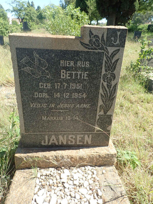 JANSEN Bettie 1951-1954