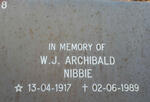 ARCHIBALD W.J. 1917-1989