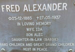 ALEXANDER Fred 1885-1937