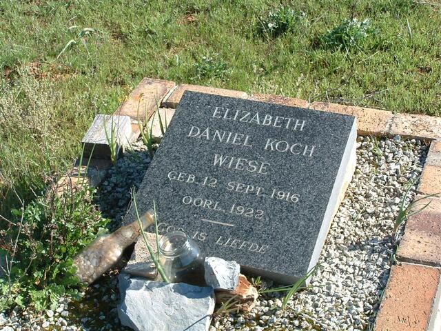 WIESE Elizabeth Daniel Koch 1916-1922