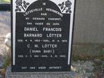 LÖTTER Daniel Francois Barnard 1903-1972 & C.M. 1901-1990