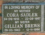 SADLER Cora 1916-1997 :: BREWS Gillian 1943-1996