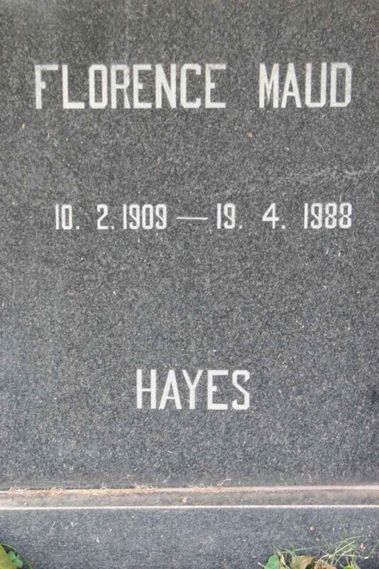 HAYES Florence Maud 1909-1988
