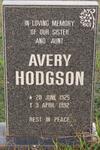HODGSON Avery 1925-1992