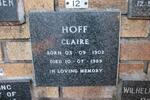 HOFF Claire 1902-1989