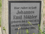 MÄHLER Johannes Emil 1878-1904