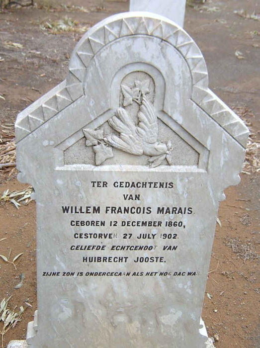 MARAIS Willem Francois 1860-1902