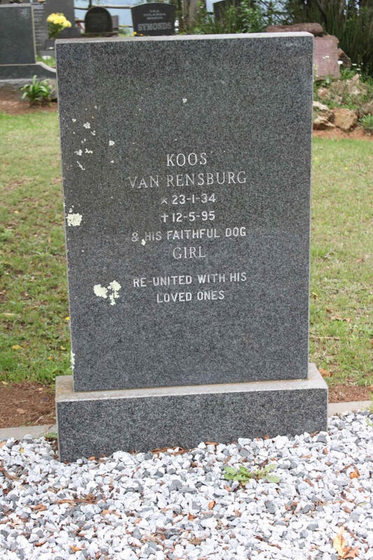 RENSBURG Koos, van 1934-1995