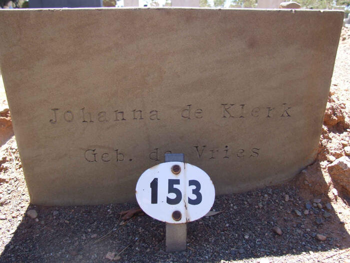 KLERK Johanna, de nee DE VRIES 1864-