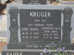 KRUGER Gert Karel 1921-1979 & Johanna W.C. SMIT 1927-2008
