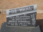 WAAL Andries Gerhardus , de 1910-1984