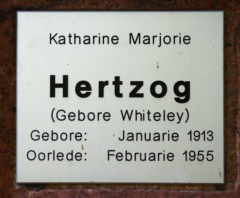 HERTZOG Katharine Marjorie nee WHITELEY 1913-1955