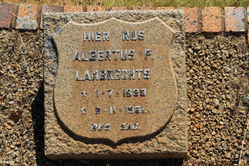 LAMBRECHTS Albertus P. 1880-1961