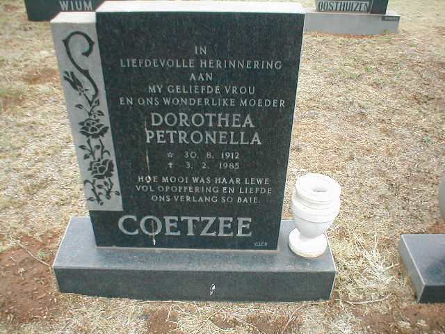 COETZEE Dorothea Petronella 1912-1985