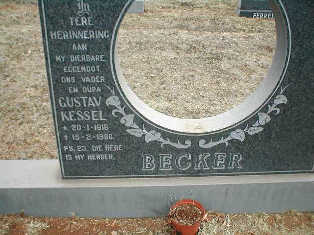 BECKER Gustav Kessel 1916-1986