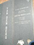 BERG Agatha Maria, van den 1925-1999