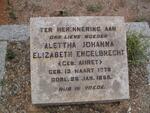ENGELBRECHT Alettha Johanna Elizabeth nee AURET 1878-1955