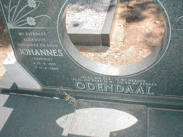 ODENDAAL Johannes 1935-1985