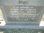 ROSSOUW Daniël Henry 1918-1986 & Aletta Petronella B. 1918-1988