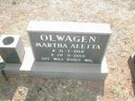 OLWAGEN Martha Aletta 1919-1988
