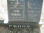 CROUS John Hendrik 1928-1989