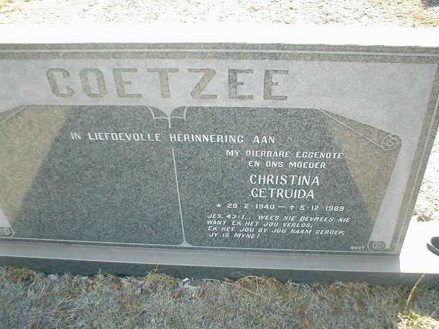 COETZEE Christina Getruida 1940-1989