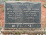 PLESSIS Louwrens Stefanus Daniel, du 1876-1950 & Sophia Magrietha Louisa KRUGER  189?-1937