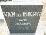 BERG David Joachom, van der 1939-1981