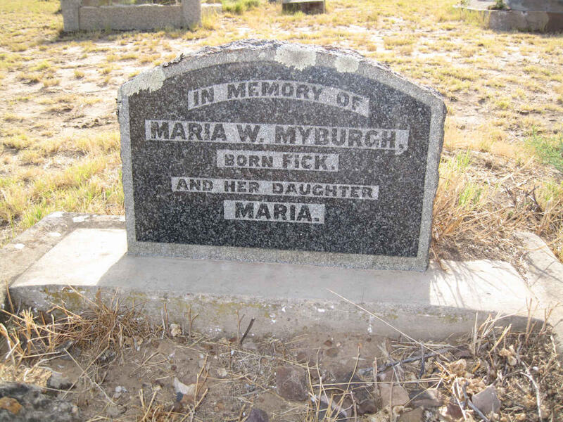 MYBURGH Maria W. nee FICK :: MYBURGH Maria
