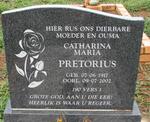 PRETORIUS Catharina Maria 1917-2002