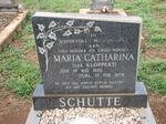SCHUTTE Maria Catharina nee KLOPPERS 1896-1979