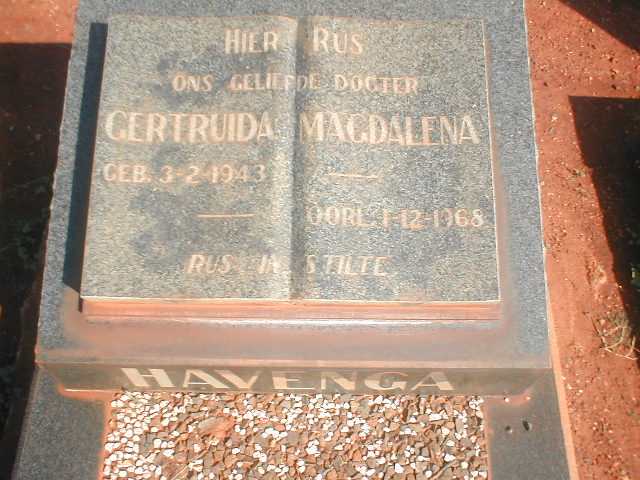 HAVENGA Gertruida Magdalena 1943-1968
