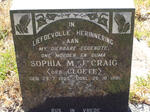 CRAIG Sophia M.J. nee CLOETE 1923-1981