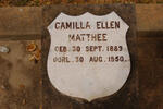 MATTHEE Camilla Ellen 1889-1950