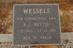 WESSELS E.J. 1923-1983