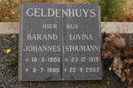 GELDENHUYS Barend Johannes 1908-1980 & Lovina STOUMANN 1915-2002