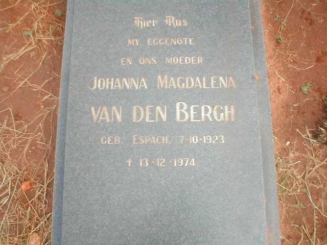 BERG Johanna Magdalena, van den 1923-1974